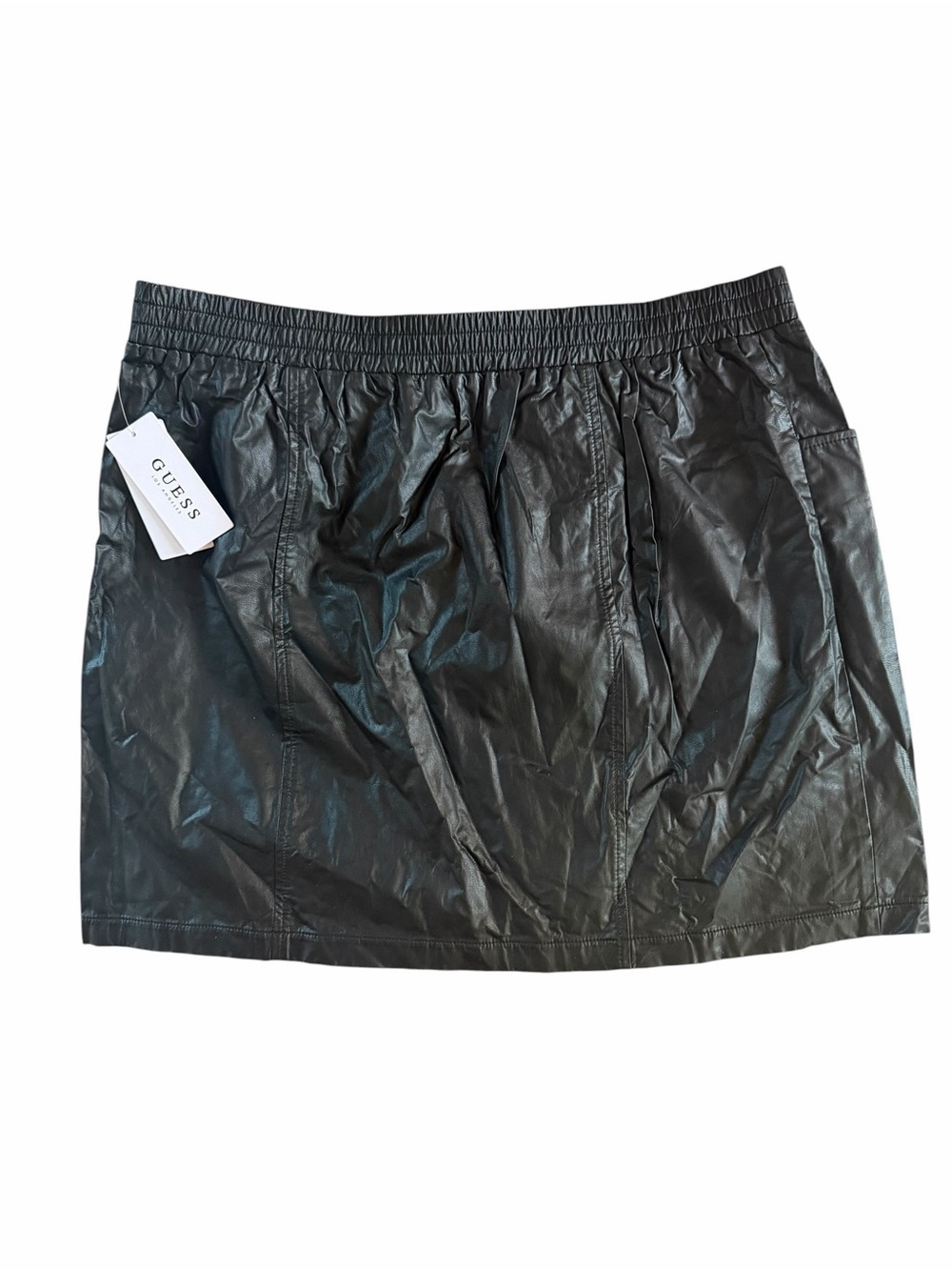 GUESS Black Faux Leather Skirt - Picture 2 of 6